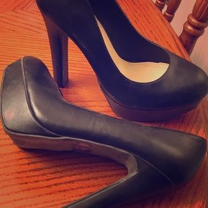 Black matte high heels
